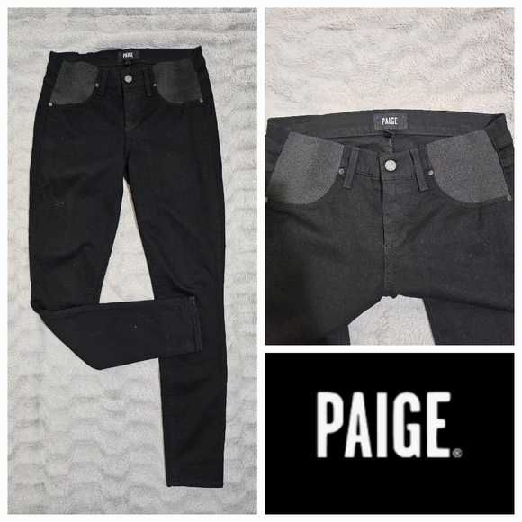 PAIGE Jeans Verdugo Ultra Skinny Black Jeans 28 - Picture 3 of 14
